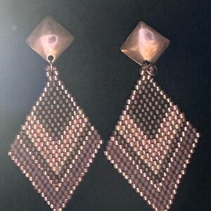 Elegant Pink Beaded Earrings